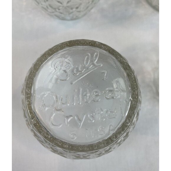 Vintage Ball Quilted Crystal Glass Jelly Jars 3" Tall 2 3/4" Opening Lot of 4 - Picture 6 of 8
